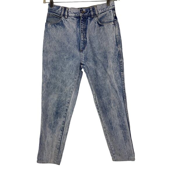 Vintage Lee‎ Women's 28 x 27 Jeans Denim Stone Wash Western Cowgirl Talon Zipper - Picture 1 of 8